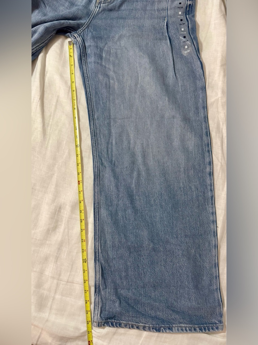 Lucky Brand Pleated Liquid Denim Luxe Palazzo Jeans Women’s 10/30 - Picture 10 of 11